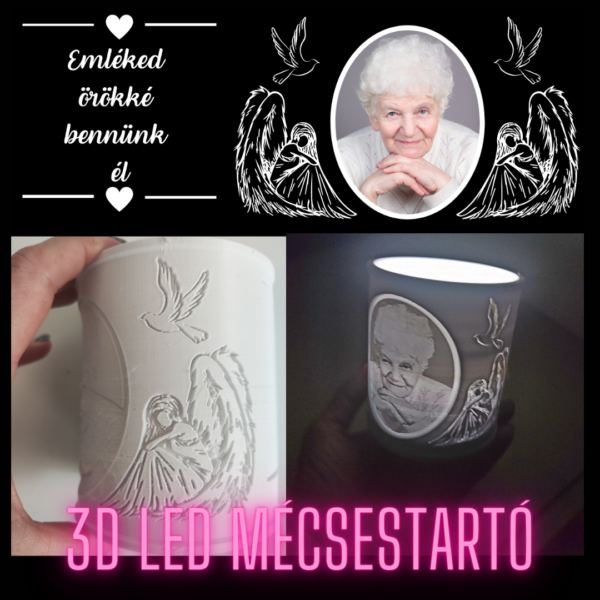 Kegyeleti led mécses 3d nyomtatással
